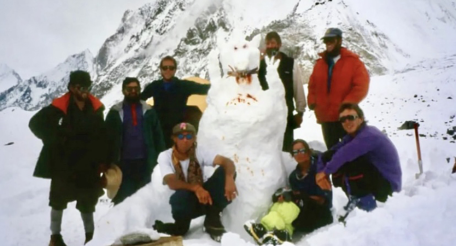 The Spanish team with Alison Hargreaves.