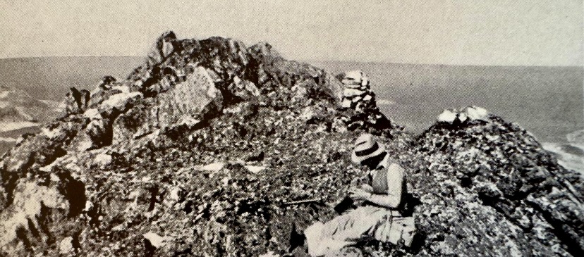 Noel Odell on the summit of Tetragona in the Torngats.