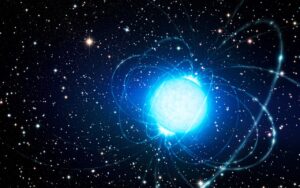 An image of a very bright blue star.