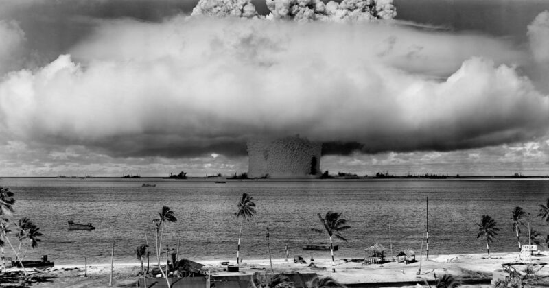 past nuclear weapons test in the South Pacific