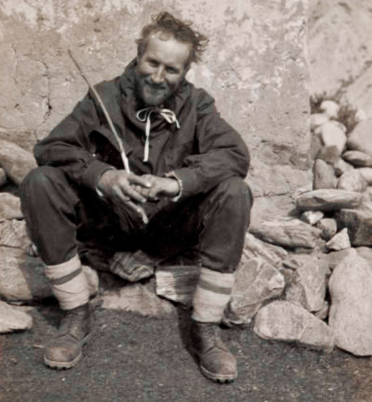 Noel Odell during the 1938 Everest expedition in Tibet. 