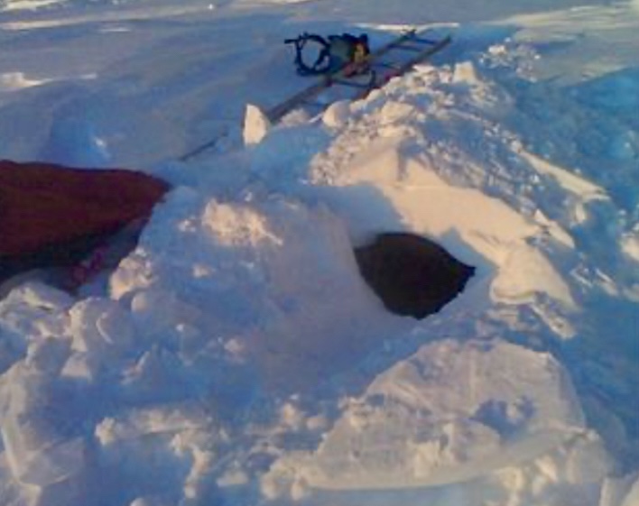 A snow cave on McKinley.