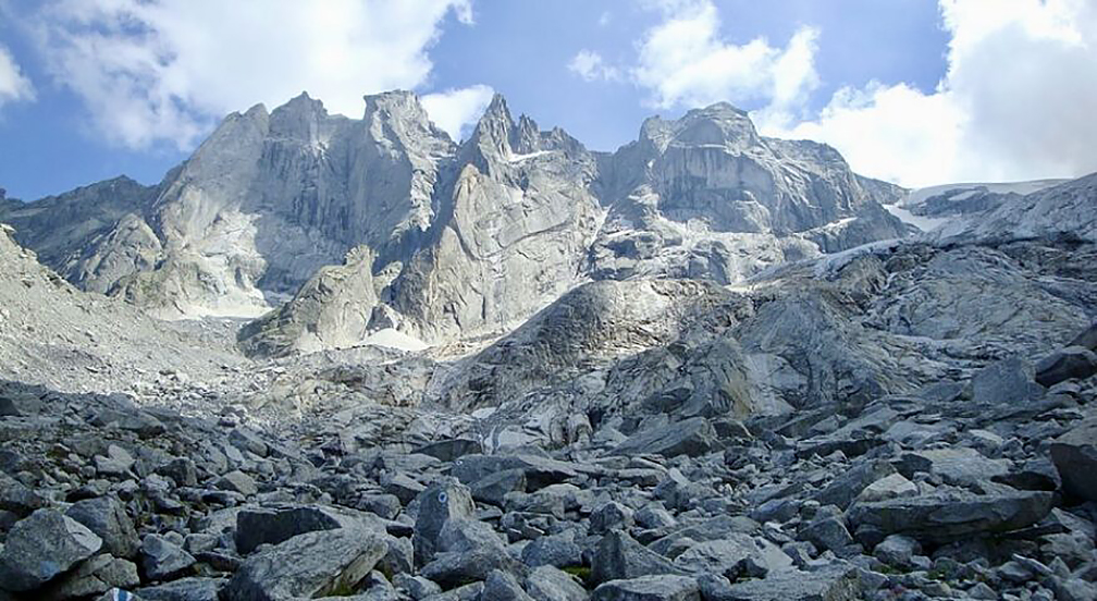 The Sciora group of mountains in the Swiss Alps