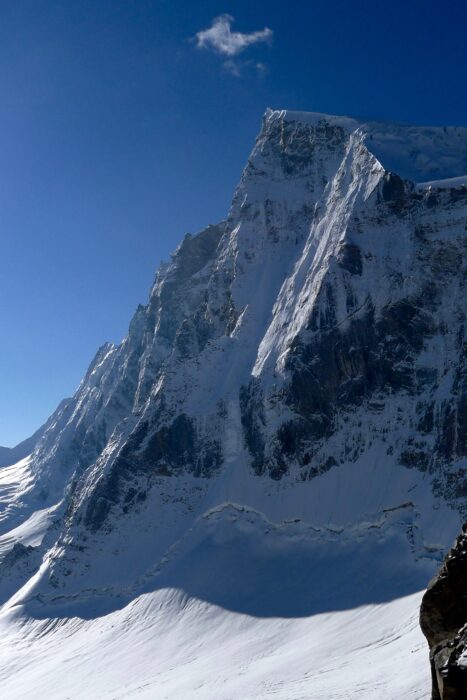 A steep north face in India Himalaya