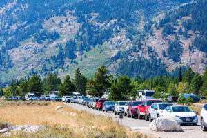 bumper to bumper traffic in a national park