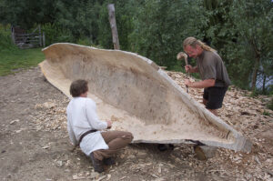 building a dugout canoe