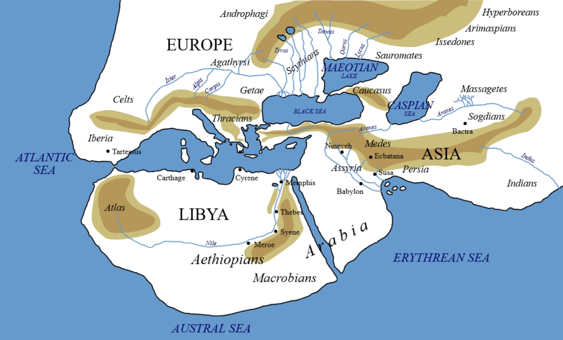 Map of the world which is fairly inaccurate