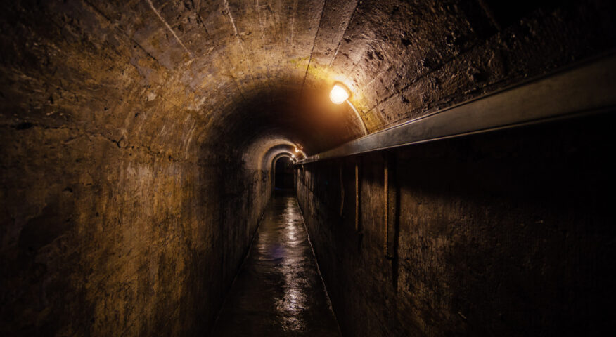 Underground tunnel.