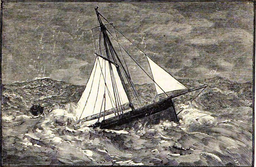 Illustration of a yacht sinking