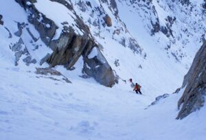 The Couloir des Cosmiques in the Alps.