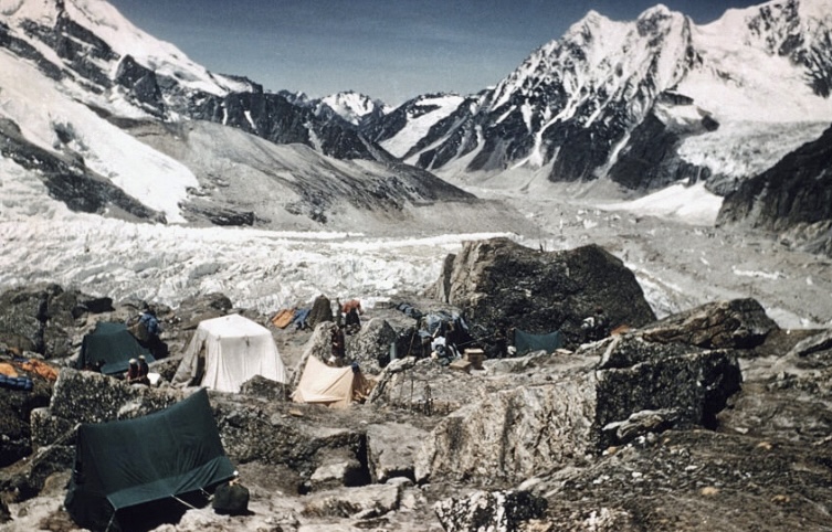 Kangchenjunga Base Camp in 1955.