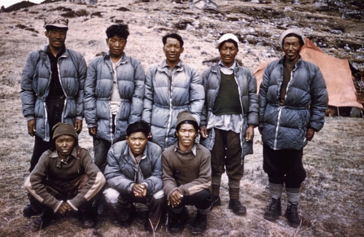 The sherpa team of the 1955 Kangchenjunga expedition.