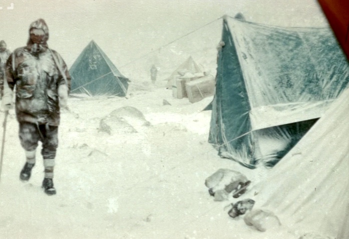 A snow storm.