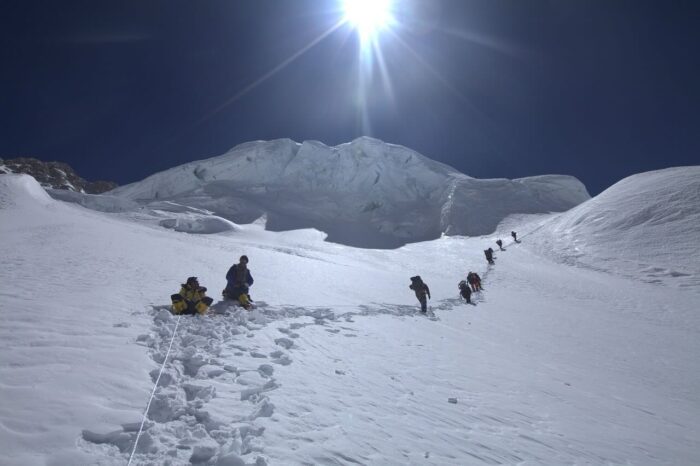 Climbers on Kangchenjunga.