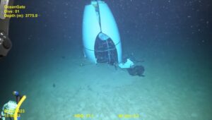 piece of wreckage on ocean floor
