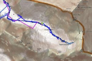 Tyler Andres tracker on an Everest map