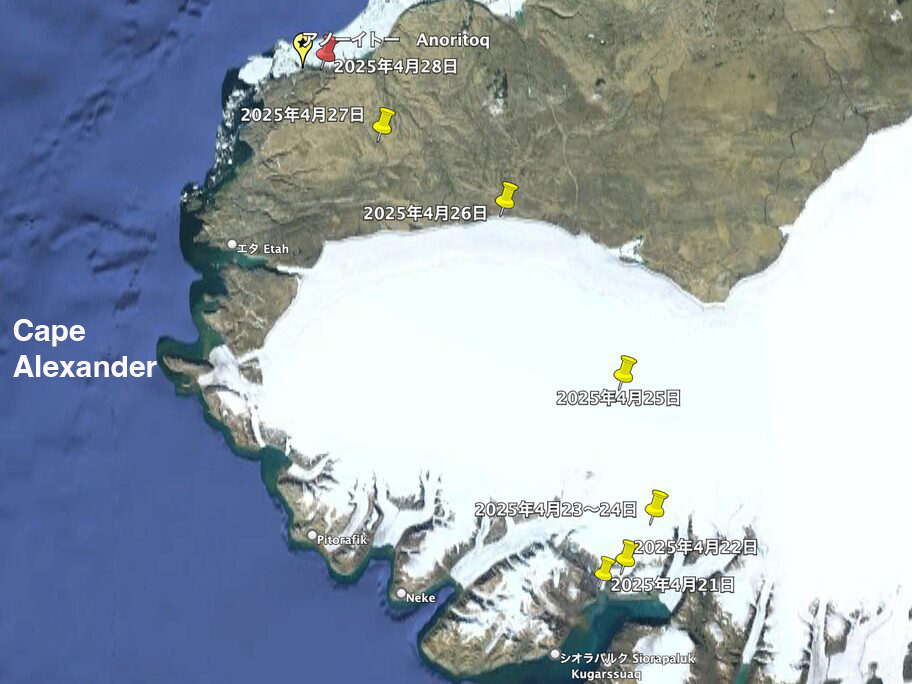 map of NW Greenland