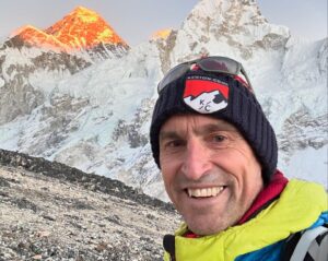 portrait of smiling climber