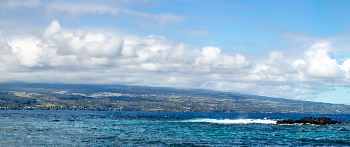 View of an island from the ocean