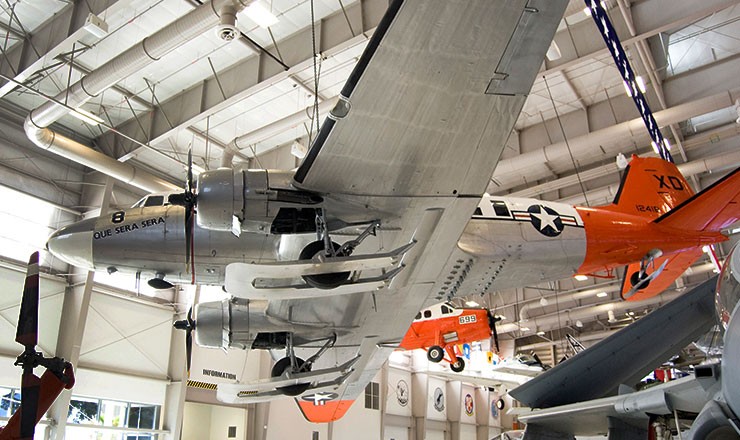 A small airplane on display