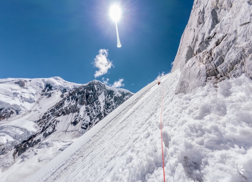 During the first day of the ascent.