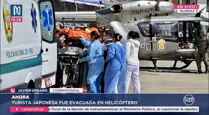 Saki Terada was rescued, and taken to Huaraz.