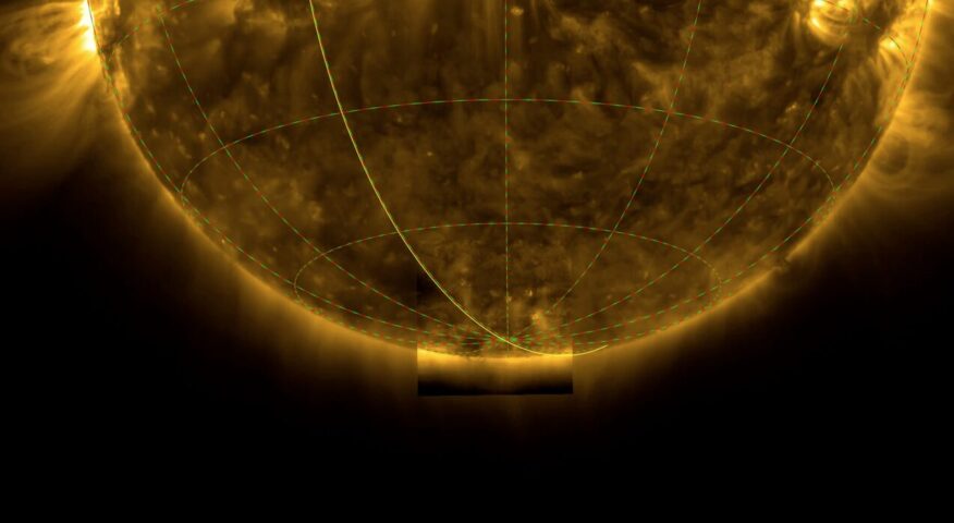 the lower half of the sun, seen from up close