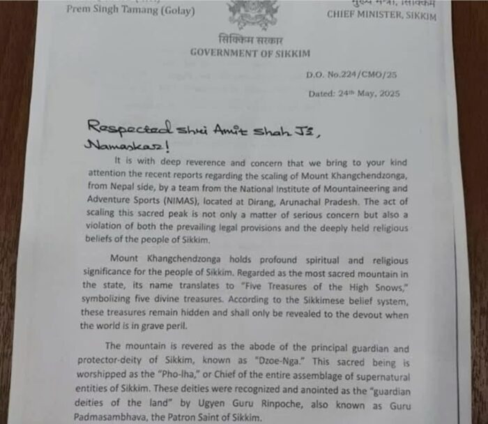 Printed letter.