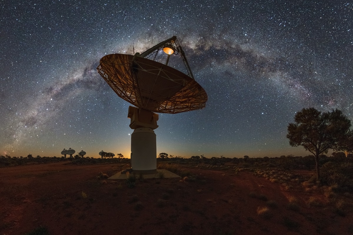 A radio telescope.