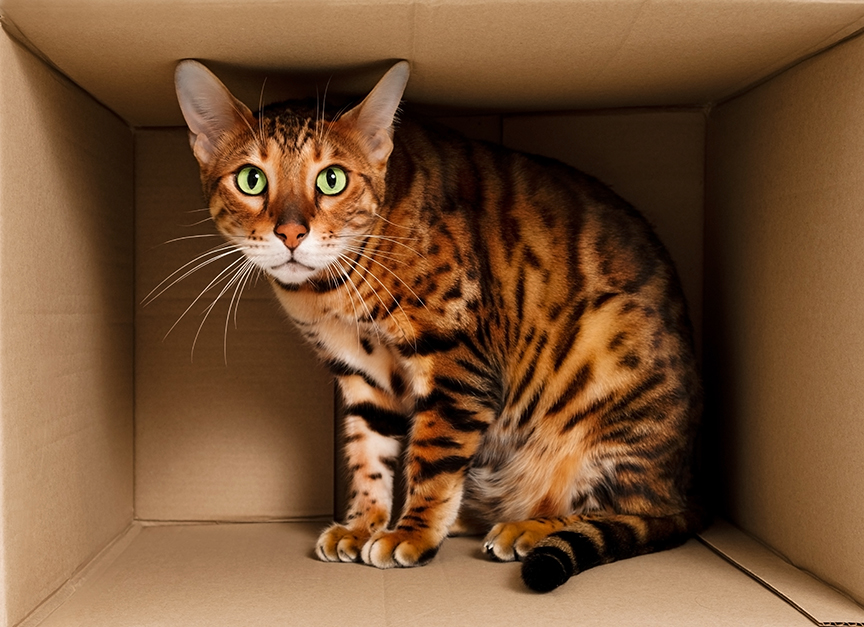 cat in a box