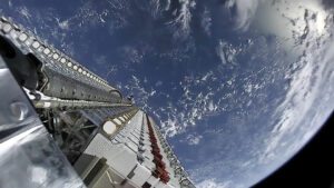 The view of Earth from a satellite.