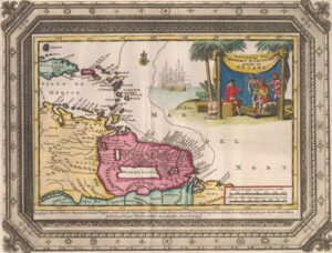 map of Lake Parime in colour