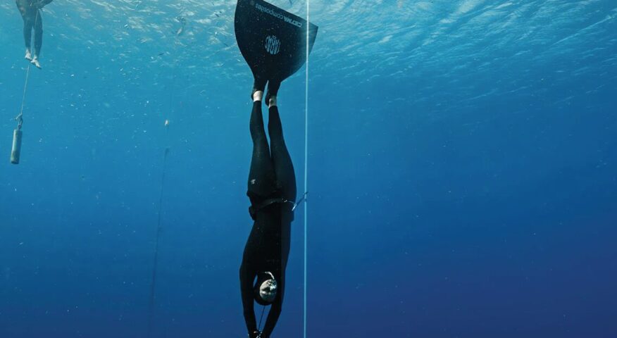 Sara Burnett descended to 65m during the Blue Element International Freediving Competition.