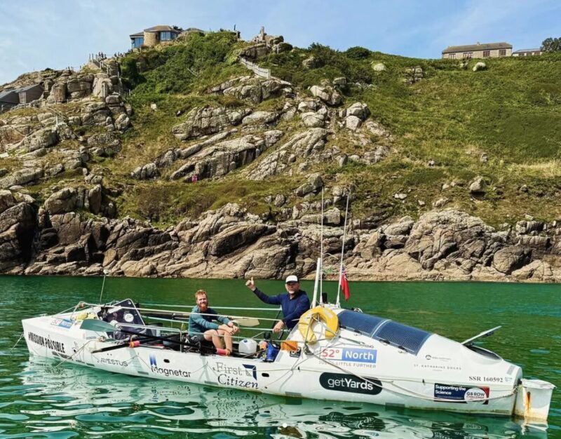 52 Degrees North crew on their boat