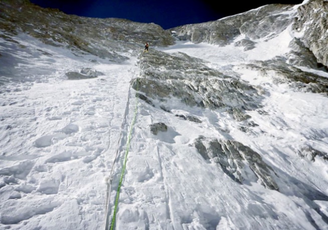 Holecek and Petrecek during their 2018 new route attempt on the Rupal Face of Nanga Parbat. 