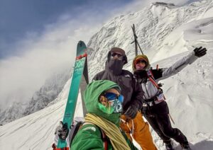 Caro North, Soledad de las Nieves, and Tatin Sanchez in the Tien Shan.