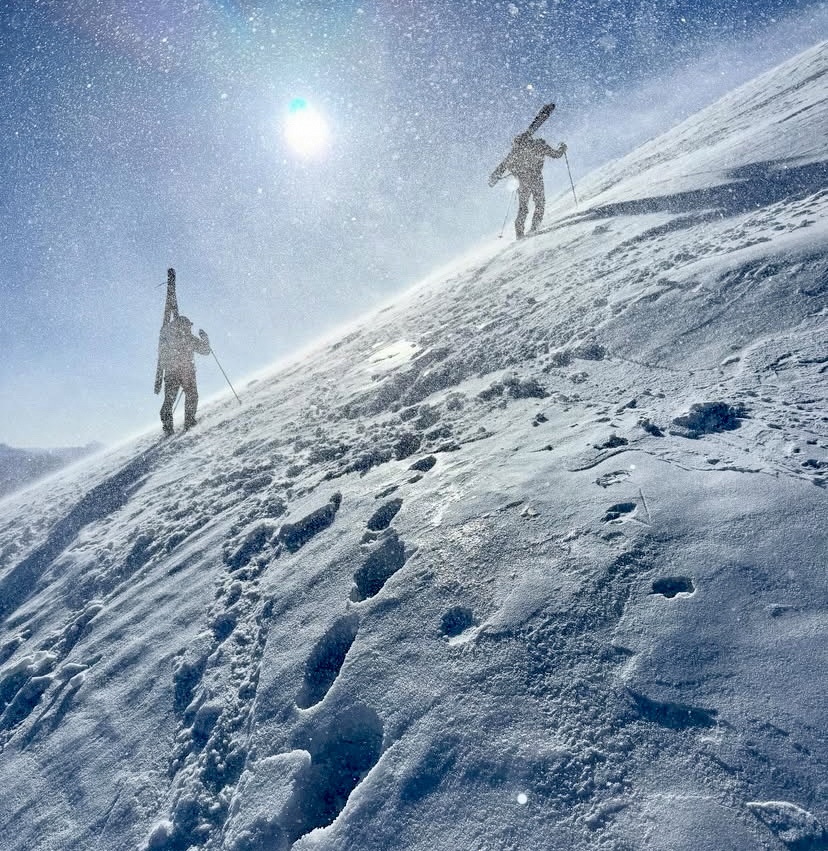 The team ascending.