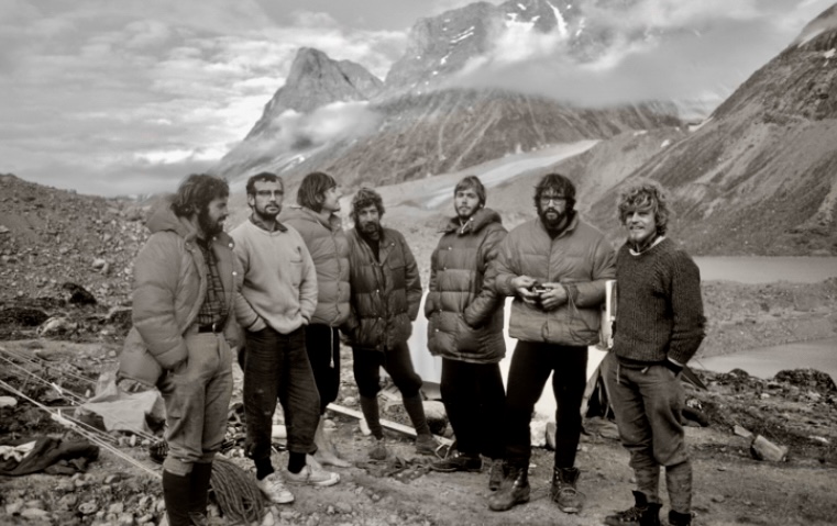 Doug Scott and the team on Baffin Island.
