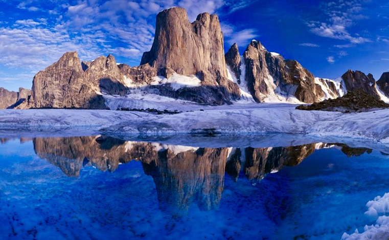 The mountains of eastern Baffin Island.