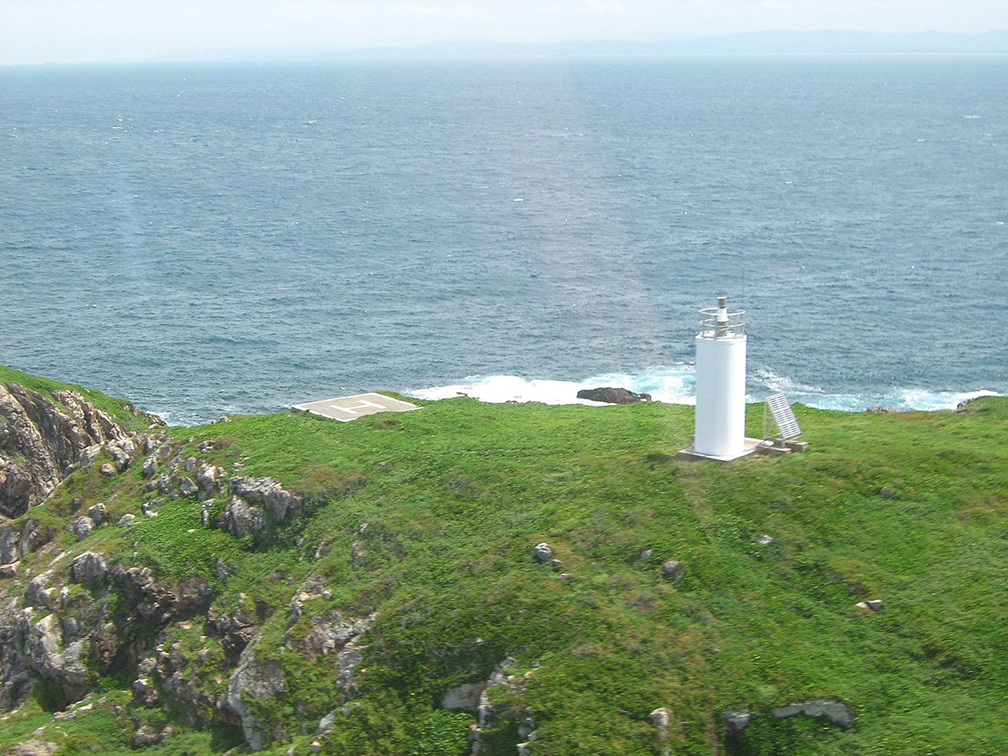 lighthouse on an empty Pacific island