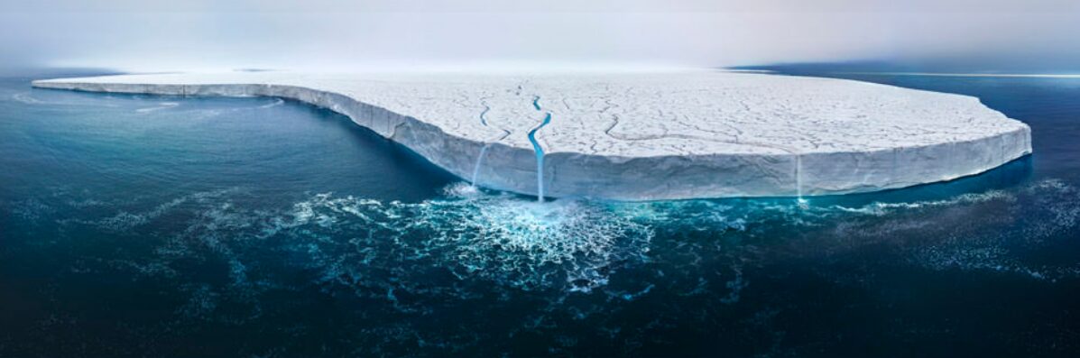 A melting glacier.