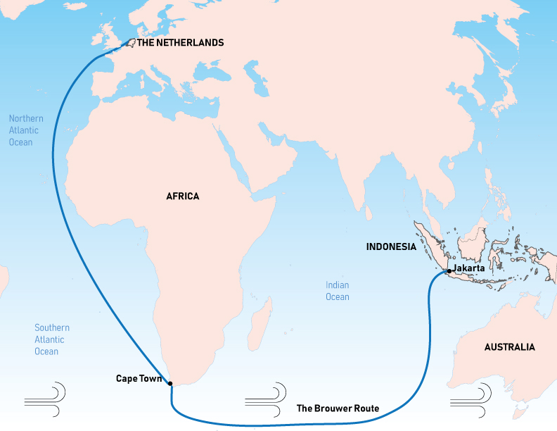 A map of the Brouwer route