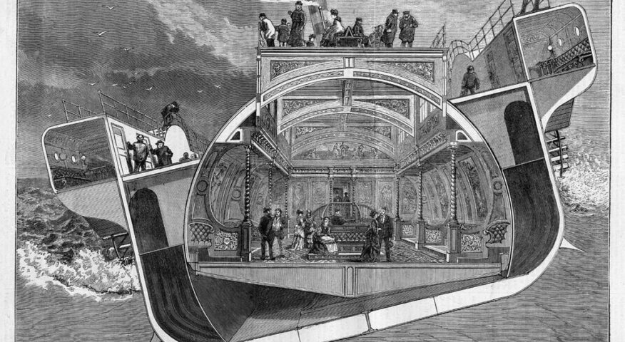 A transected diagram of the SS Bessemer