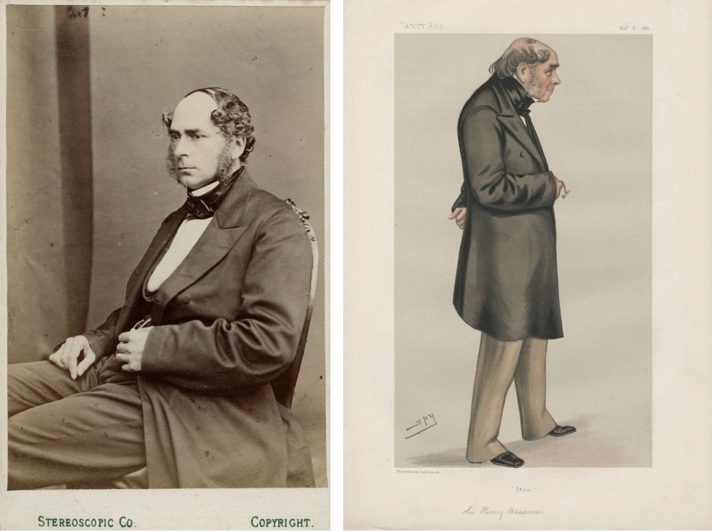 A photo and drawing of the same man