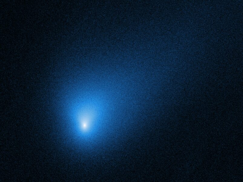 A glowing blue dot.