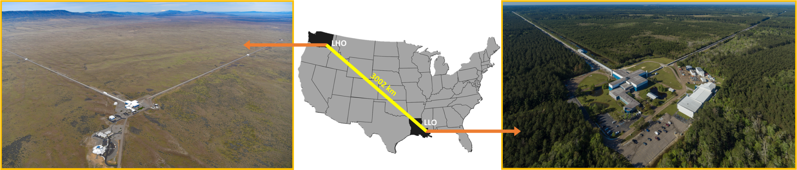 Photos of the two LIGO sites.
