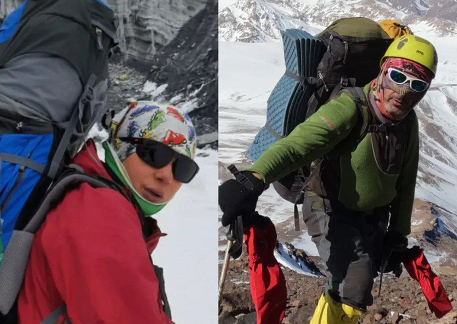 portraits of two missing climbers