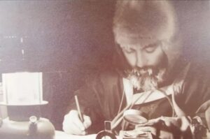 A man writing