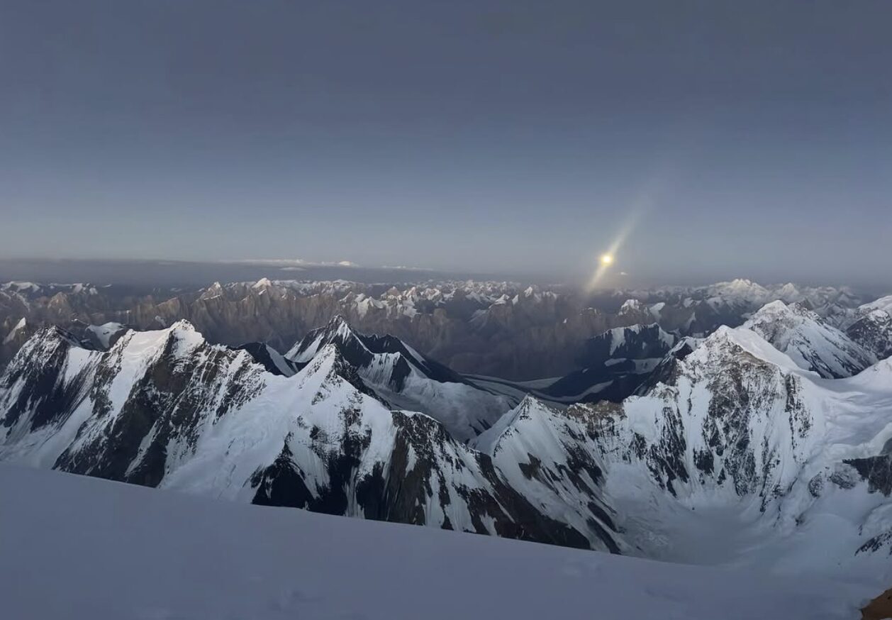 The full moon rises above the Karakoram