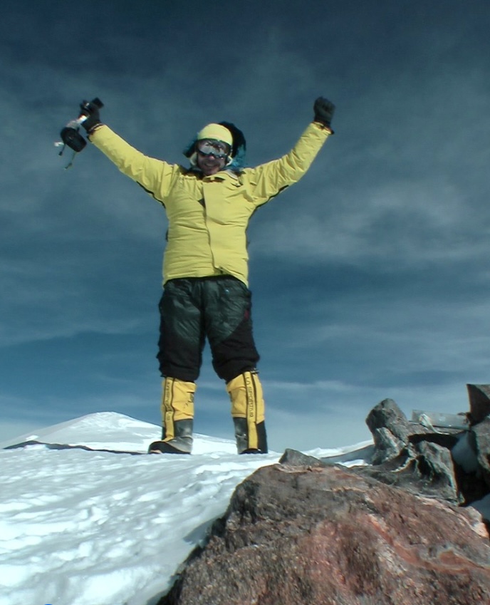 Zdenek Hruby on the summit of Nanga Parbat. 